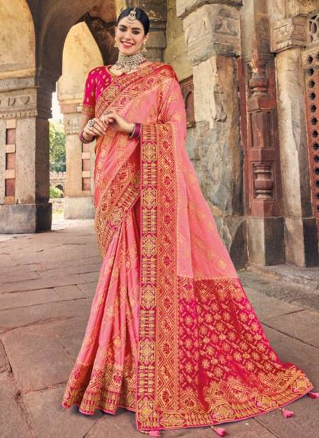 Pink Colour Tathastu New Designer Festive Wear Pure Dola Silk Saree Collection 5302